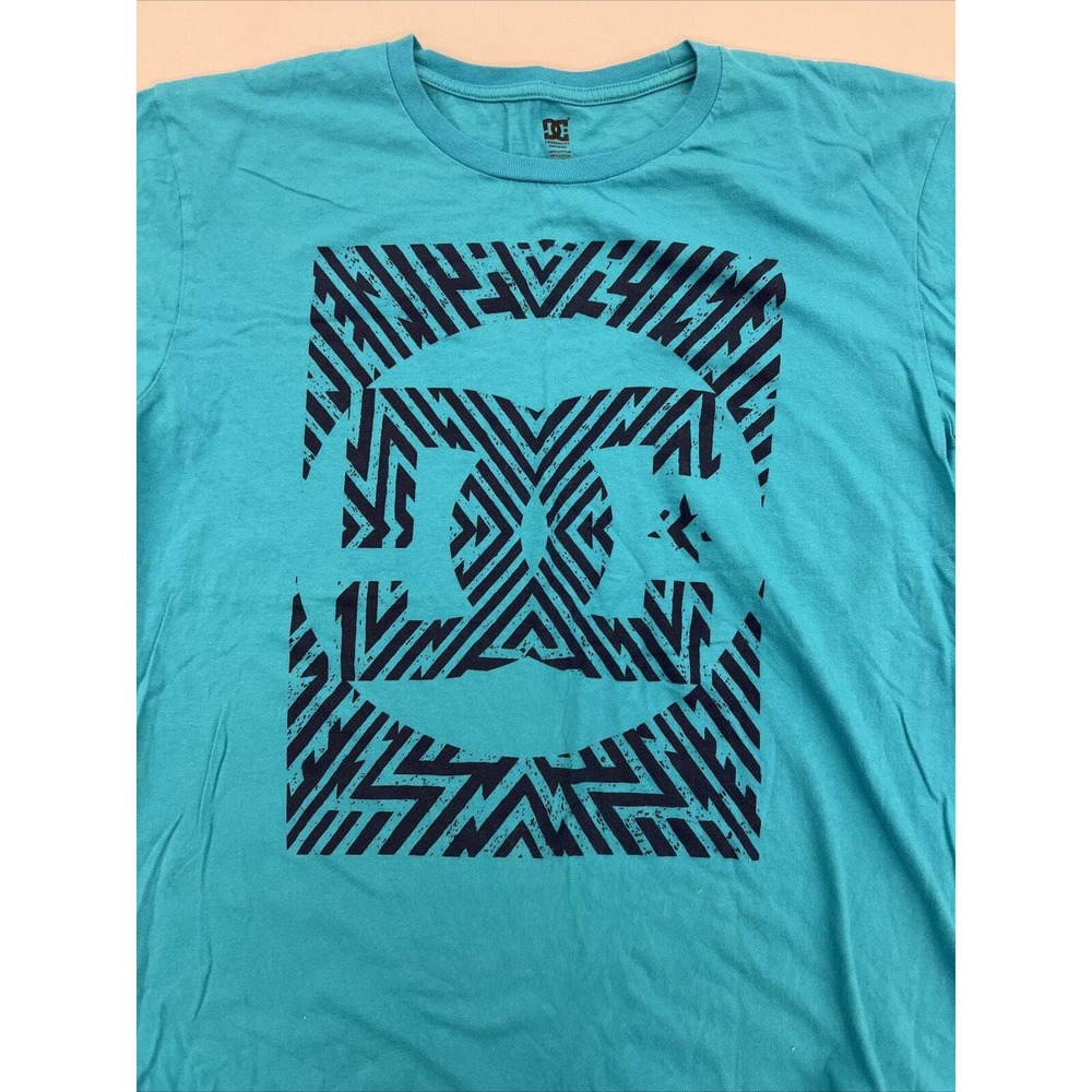 DC Shoes Shirt Mens Large Blue Skateboarding Casual Short Sleeve T Shirt!! (S1)